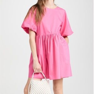 English Factory Pink Puff Sleeve Sundress